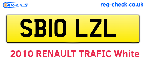 SB10LZL are the vehicle registration plates.