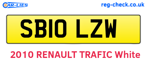 SB10LZW are the vehicle registration plates.