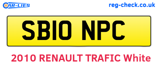 SB10NPC are the vehicle registration plates.