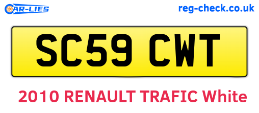 SC59CWT are the vehicle registration plates.
