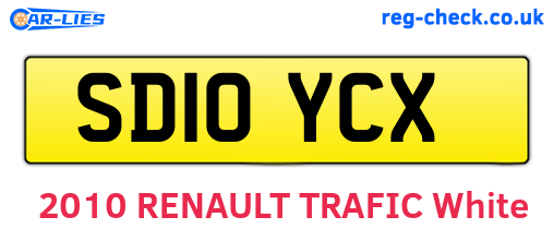SD10YCX are the vehicle registration plates.
