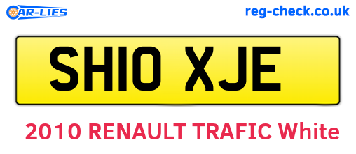 SH10XJE are the vehicle registration plates.