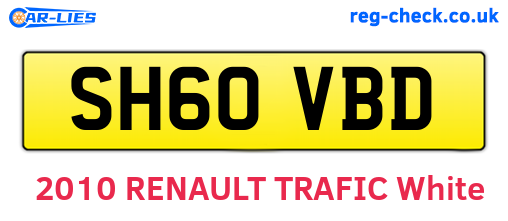 SH60VBD are the vehicle registration plates.