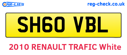 SH60VBL are the vehicle registration plates.