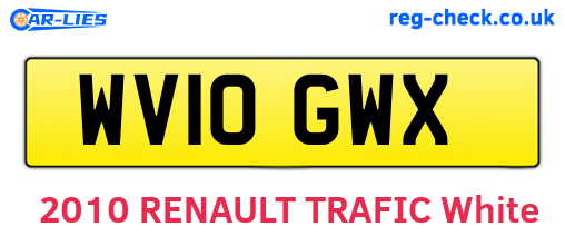 WV10GWX are the vehicle registration plates.