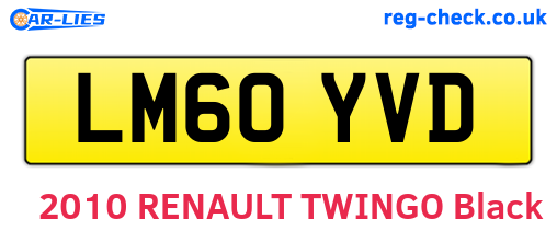 LM60YVD are the vehicle registration plates.