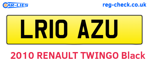 LR10AZU are the vehicle registration plates.