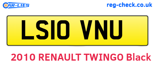 LS10VNU are the vehicle registration plates.