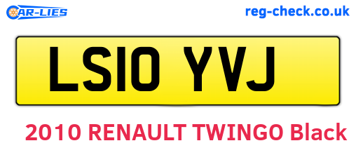LS10YVJ are the vehicle registration plates.