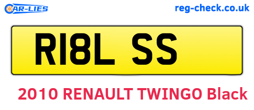 R18LSS are the vehicle registration plates.
