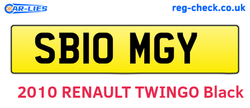 SB10MGY are the vehicle registration plates.