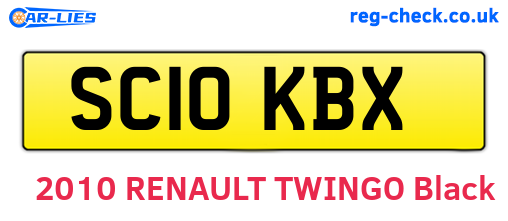 SC10KBX are the vehicle registration plates.