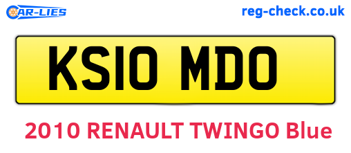 KS10MDO are the vehicle registration plates.