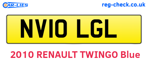 NV10LGL are the vehicle registration plates.