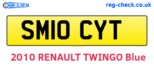SM10CYT are the vehicle registration plates.