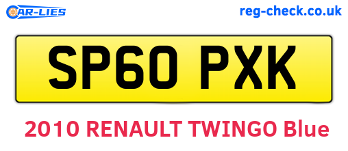 SP60PXK are the vehicle registration plates.