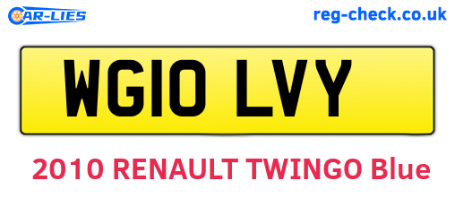 WG10LVY are the vehicle registration plates.