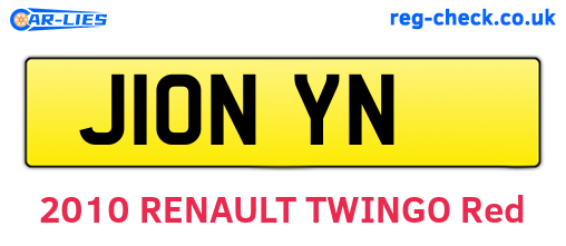 J10NYN are the vehicle registration plates.