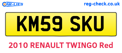 KM59SKU are the vehicle registration plates.