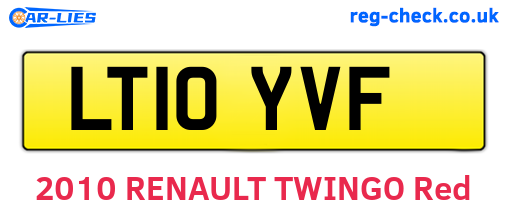 LT10YVF are the vehicle registration plates.