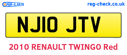 NJ10JTV are the vehicle registration plates.