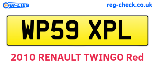 WP59XPL are the vehicle registration plates.