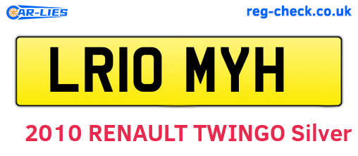 LR10MYH are the vehicle registration plates.