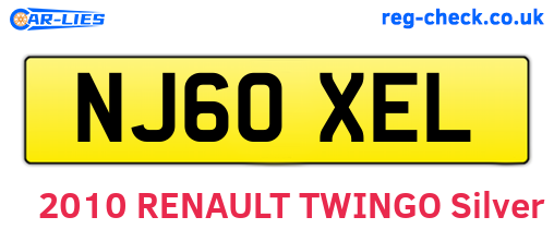 NJ60XEL are the vehicle registration plates.