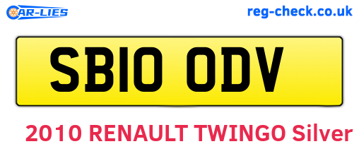 SB10ODV are the vehicle registration plates.
