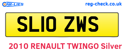 SL10ZWS are the vehicle registration plates.