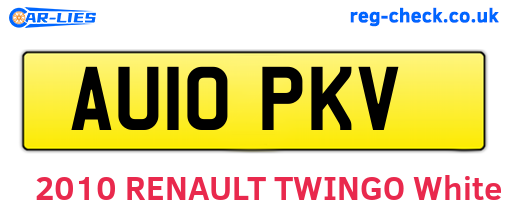 AU10PKV are the vehicle registration plates.