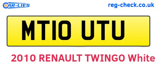 MT10UTU are the vehicle registration plates.