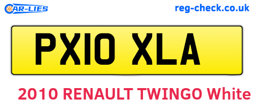 PX10XLA are the vehicle registration plates.