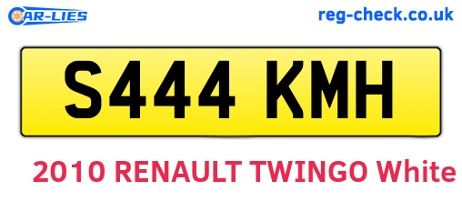 S444KMH are the vehicle registration plates.