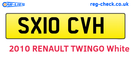 SX10CVH are the vehicle registration plates.