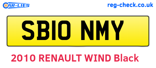 SB10NMY are the vehicle registration plates.