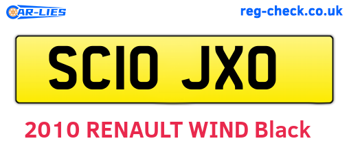 SC10JXO are the vehicle registration plates.