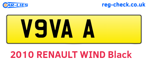 V9VAA are the vehicle registration plates.