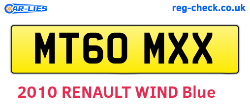 MT60MXX are the vehicle registration plates.