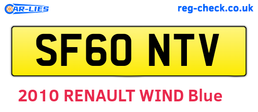 SF60NTV are the vehicle registration plates.