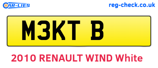 M3KTB are the vehicle registration plates.