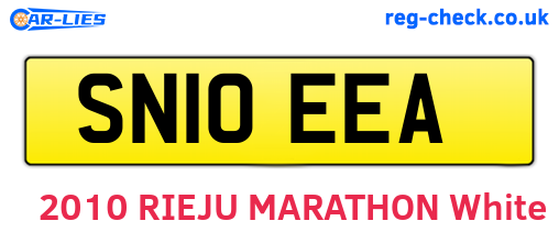 SN10EEA are the vehicle registration plates.