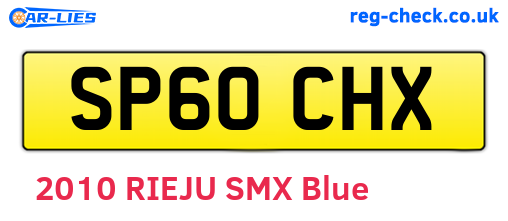 SP60CHX are the vehicle registration plates.