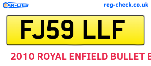 FJ59LLF are the vehicle registration plates.