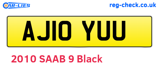 AJ10YUU are the vehicle registration plates.