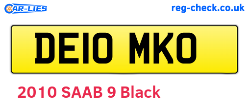 DE10MKO are the vehicle registration plates.