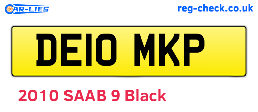DE10MKP are the vehicle registration plates.