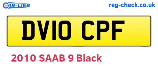 DV10CPF are the vehicle registration plates.