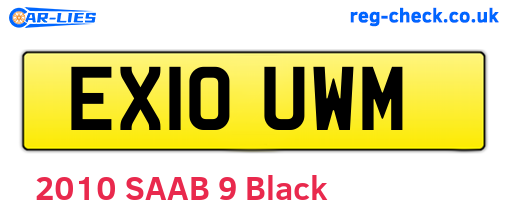 EX10UWM are the vehicle registration plates.