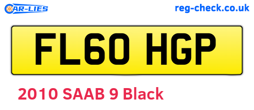 FL60HGP are the vehicle registration plates.